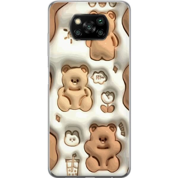 Kompatibel Mobilcover til Xiaomi Poco X3 NFC Boblende Bjørne