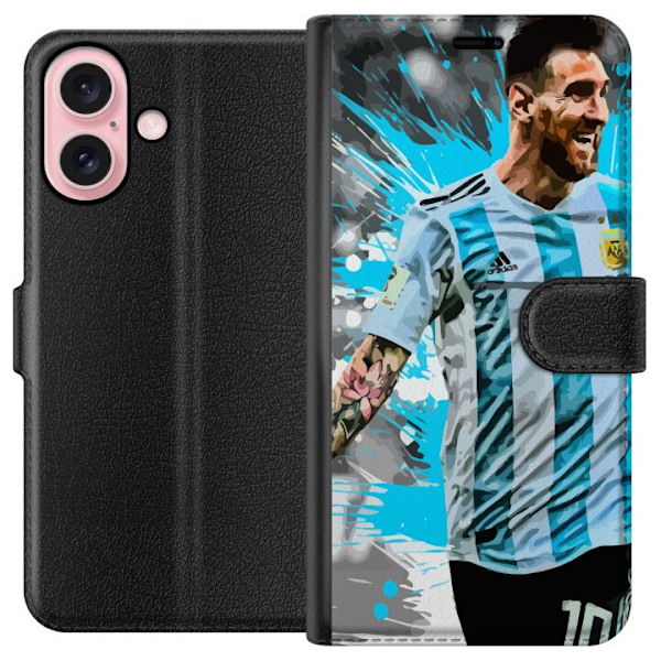 Apple iPhone 16 Tegnebogsetui Lionel Messi