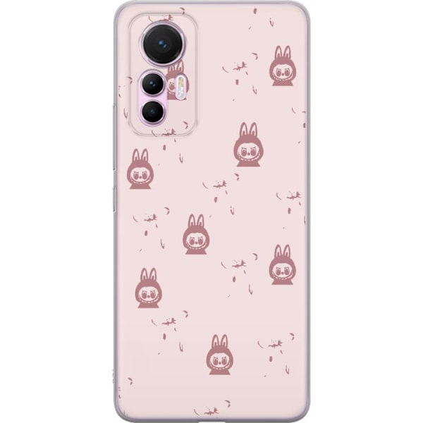 Xiaomi 12 Lite Läpinäkyvä kuori Labubu Neon Pop - Neonvärinen pop art hirviö