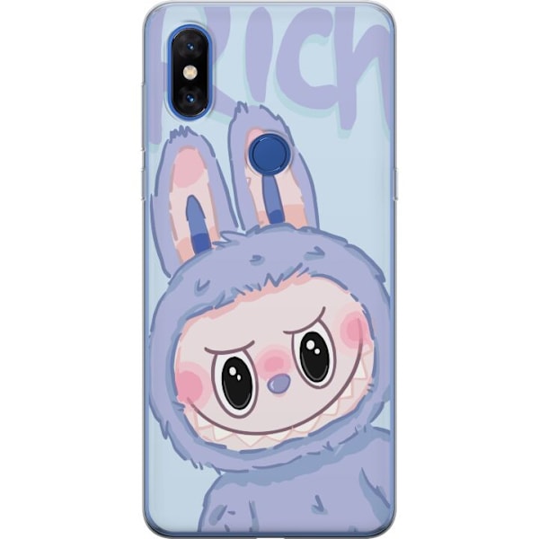 Xiaomi Mi Mix 3 Läpinäkyvä kuori Sininen Jänis Labubu