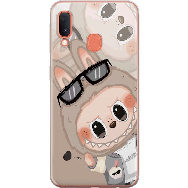Samsung Galaxy A20e Läpinäkyvä kuori Labubu Rainbow Chaos