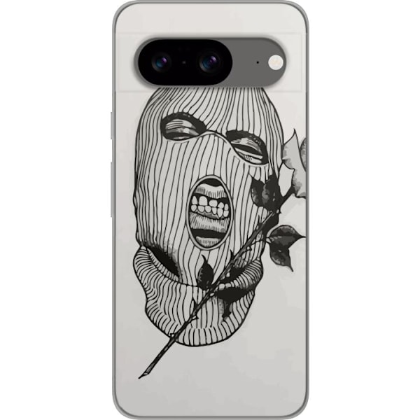 Google Pixel 8 Genomskinligt Skal Ski Mask Ros Streetwear Design Grafiskt Motiv Spänning Urban Stil Street Art Maskerad Symbol