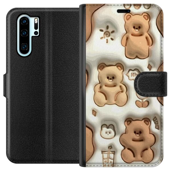 Kompatibelt Lommeboketui til Huawei P30 Pro Boblende Bjørner