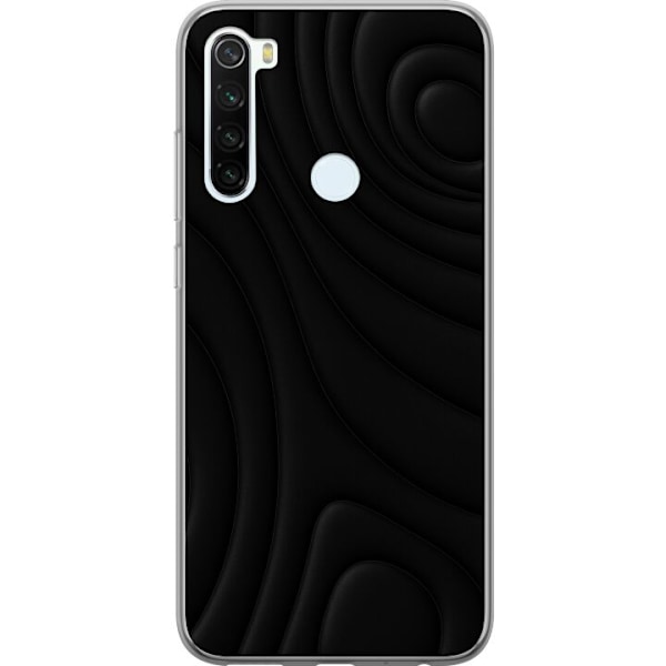 Xiaomi Redmi Note 8 Gennemsigtig cover Sorte Bølger