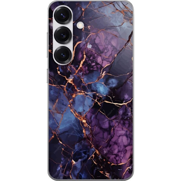 Samsung Galaxy S25 Läpinäkyvä kuori Marmori Sininen Violett