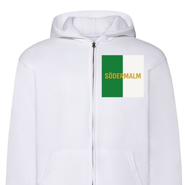 Zip-Hoodie | Hættetrøje med Lynlås til Voksne Södermalm - fodbold hvid L
