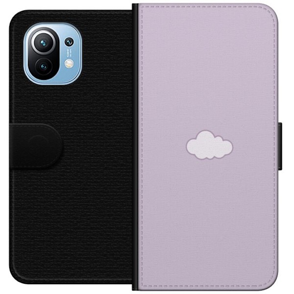 Xiaomi Mi 11 Plånboksfodral Lila Moln – minimalistiskt moln på lila bakgrund