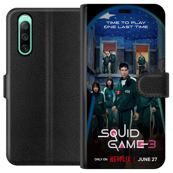 Sony Xperia 10 IV Lompakkokotelo Squid Game Kausi 3 TV-sarjan hahmot Suositut TV-sarja Motiivit Ikoni Jännitys Draama Aasialainen suunnittelu Trendi