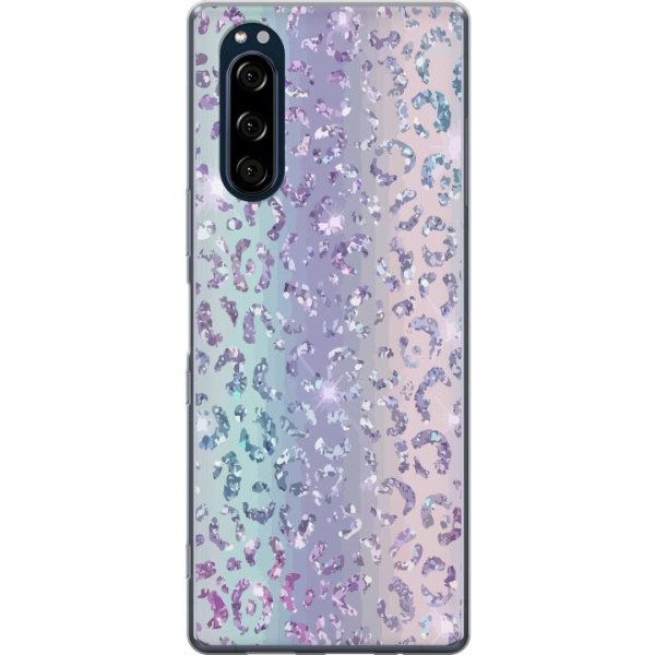 Sony Xperia 5 Gennemsigtig cover Glitter Leopard