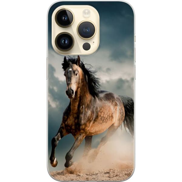 Kompatibel Mobilcover til Apple iPhone 14 Pro Springende Hest