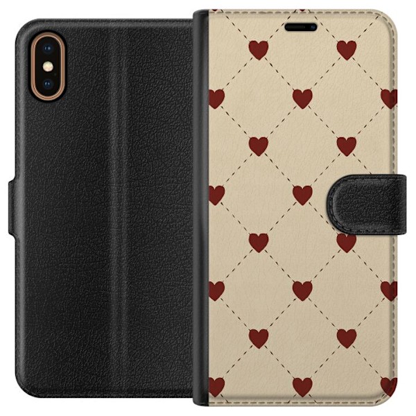 Apple iPhone XS Lompakkokotelo Sydänverkko