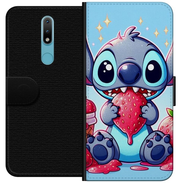 Nokia 2.4 Lompakkokotelo Strawberry Stitch
