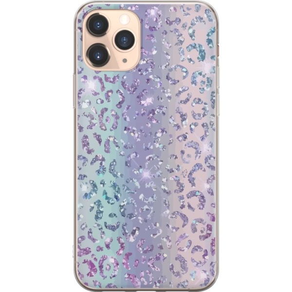 Apple iPhone 11 Pro Gjennomsiktig deksel Glitter Leopard
