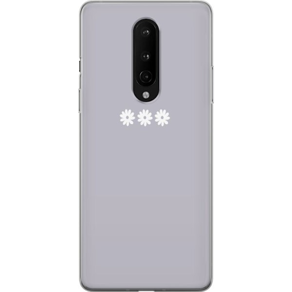OnePlus 8 Läpinäkyvä kuori Lila Blomminimalismi - tyylikäs kukkakuva lila taustalla