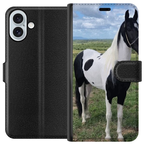 Apple iPhone 16 Plus Lompakkokotelo Hevosen Taika - tyylikäs
