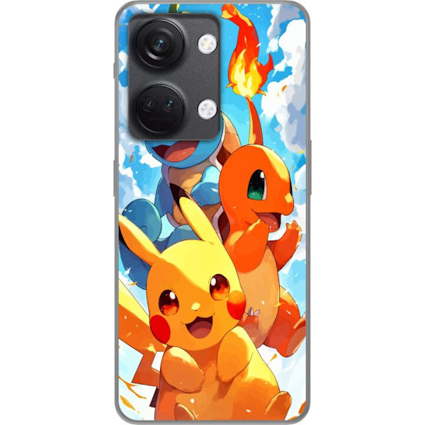 OnePlus Nord 3 Läpinäkyvä kuori Pocket Creatures - innoittanut Pokémonista mainitsematta nimeä