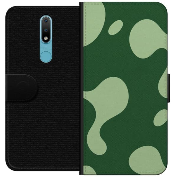 Yhteensopiva Lompakkokotelo Nokia 2.4 Matcha-sula vihreä
