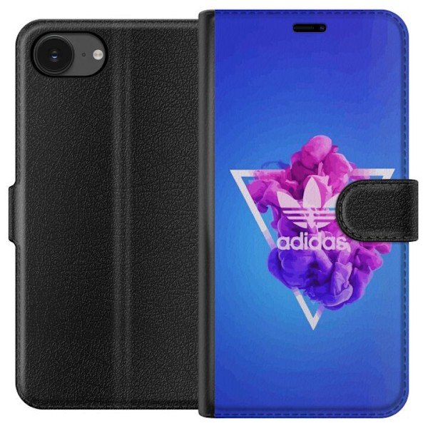 Apple iPhone 16e Tegnebogsetui Adidas-inspireret blåt design