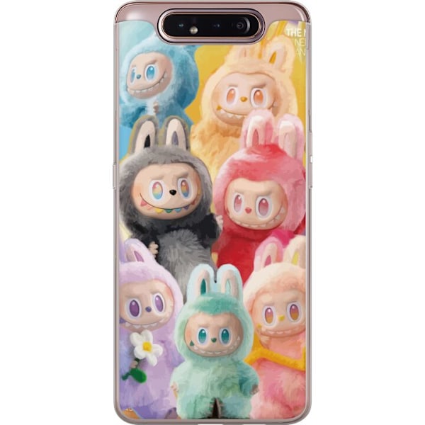Samsung Galaxy A80 Genomskinligt Skal Labubu Sketch Style – Handritat monster i tusch