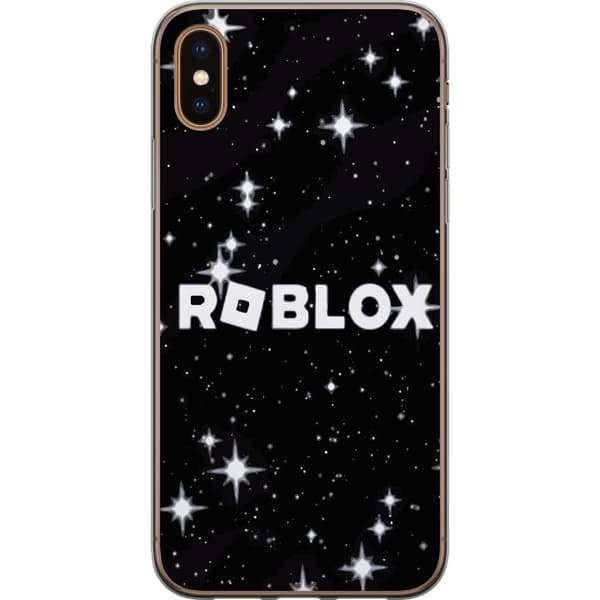 Kompatibelt Mobildeksel til Apple iPhone XS Roblox-logo i verdensrommet med stjerner