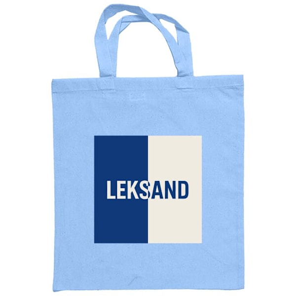 Mulepose | Holdbar Indkøbstaske i Stof Leksand – Hockey Lyseblå one size