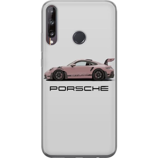 Huawei P40 lite E Genomskinligt Skal Porsche 911 Pink