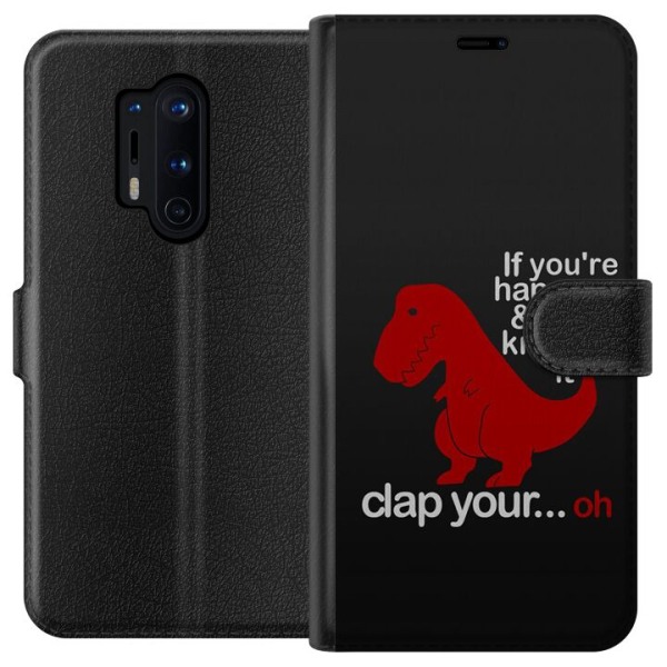 OnePlus 8 Pro Tegnebogsetui Dinosaur