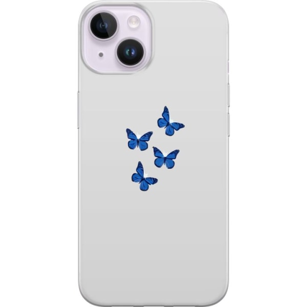 Apple iPhone 15 Genomskinligt Skal Fjärilar