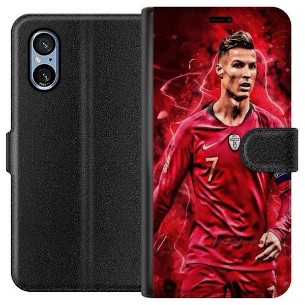 Sony Xperia 10 VI Lompakkokotelo Ronaldon Taidot - CR7 Suunnit