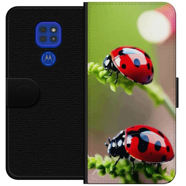 Motorola Moto G9 Play Lompakkokotelo Leppäkerttu Hyönteinen Onni Symboli Luontoaihe Suosittu Graafinen Motiivi Koristelu Kesäkiertue