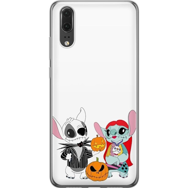 Huawei P20 Gjennomsiktig deksel Stitch familien addams