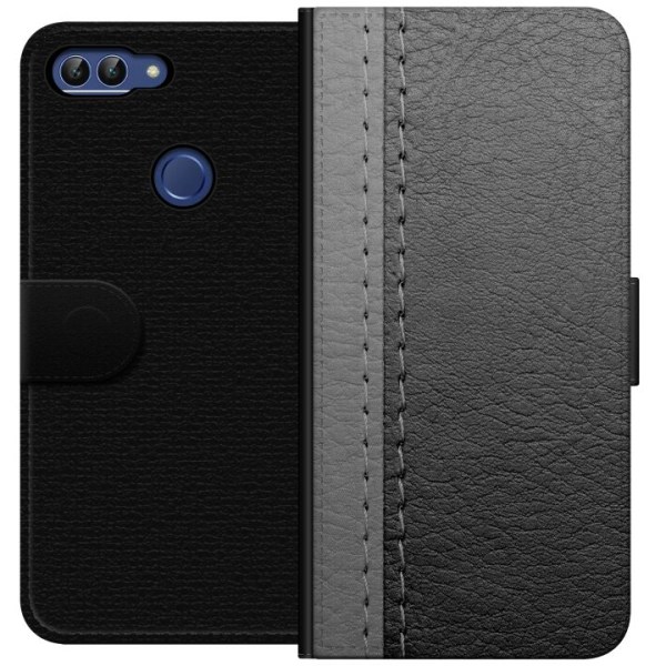 Huawei P smart Plånboksfodral Black & Grey Leather
