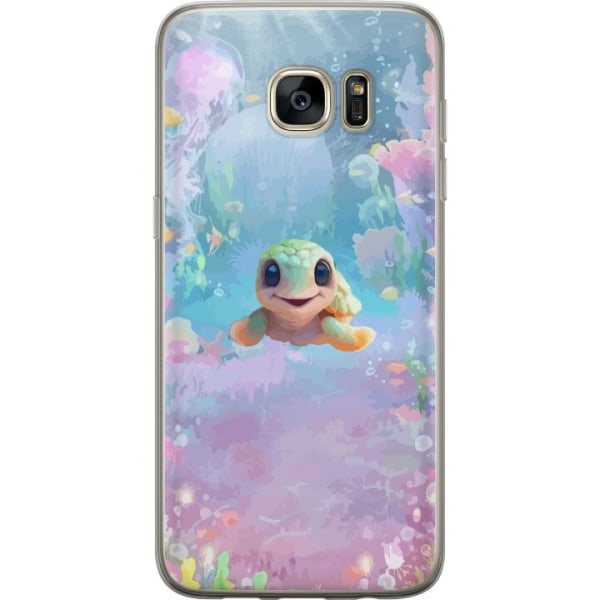 Samsung Galaxy S7 edge Läpinäkyvä kuori kilpikonna