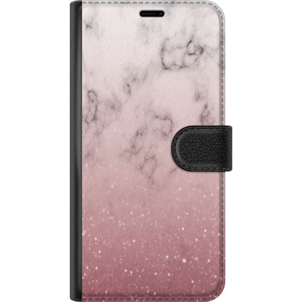 Apple iPhone 13 Tegnebogsetui Blødt Pink Marmor