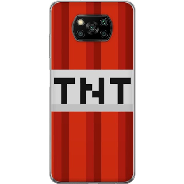Xiaomi Poco X3 NFC Läpinäkyvä kuori Minecraft TNT