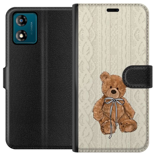 Motorola Moto E13 Lommeboketui Liten Bamse – klassisk bamse i enkel design
