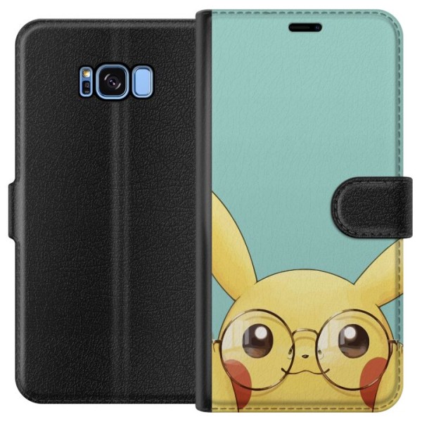 Samsung Galaxy S8 Plånboksfodral Pikachu glasögon