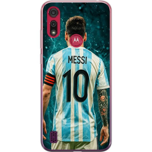 Motorola Moto E6s (2020) Genomskinligt Skal Messi