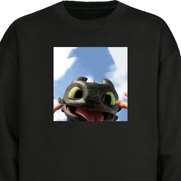 Sweatshirt til Børn | Blød & Klassisk Sweatshirt Drage træner sort one size