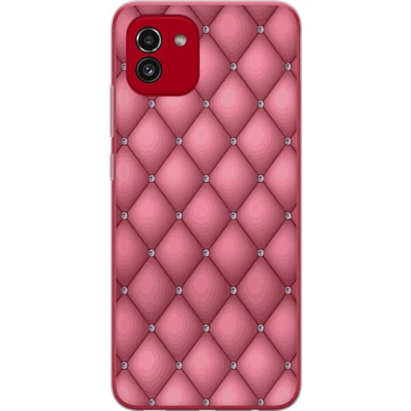 Samsung Galaxy A03 Gennemsigtig cover Unikt Lyserød Mønster