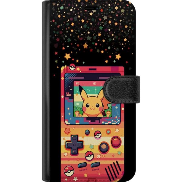 Kompatibel Tegnebogsetui til Google Pixel 9 Pro på retro spilkonsol i farverig pixelstil gul