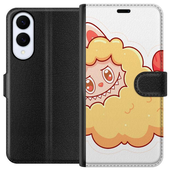 Samsung Galaxy S25 Edge Lompakkokotelo Labubu Pesukarhu Pop Mart Hahmo Keräilyesine Söpö Suunnittelu Suosittu Teema Taideteos Leikkisarja