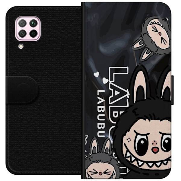 Huawei P40 lite Tegnebogsetui <nl>Labubu Black Energy - Sort m
