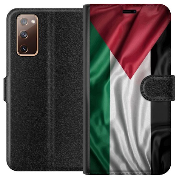 Samsung Galaxy S20 FE Tegnebogsetui Palestinaflaget – ikonisk frihedssymbol i rød, sort, hvid og grøn