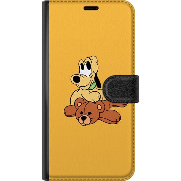 Kompatibel Tegnebogsetui til Apple iPhone 7 Plus Tegnet hund med brun bamse på varm orange baggrund orange