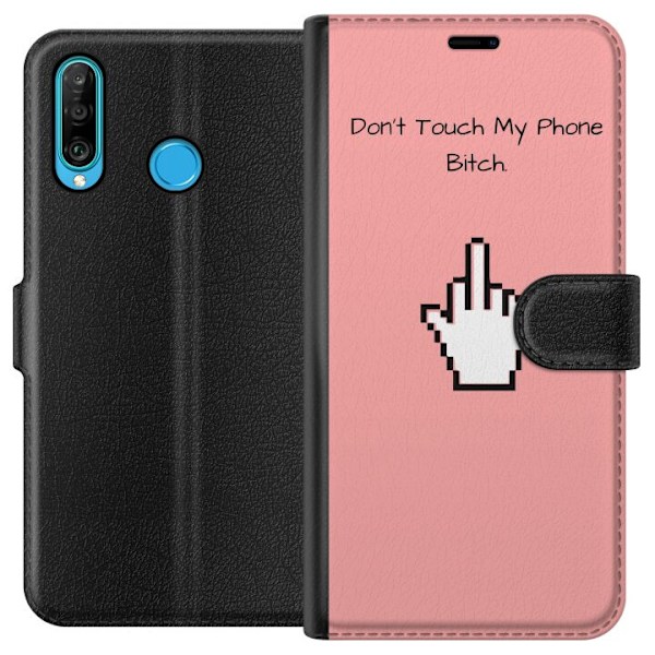 Huawei P30 lite Plånboksfodral Rör ej min telefon!