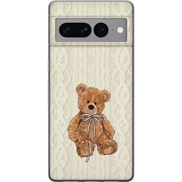 Google Pixel 7 Pro Genomskinligt Skal Liten Nalle – klassisk nalle i enkel design