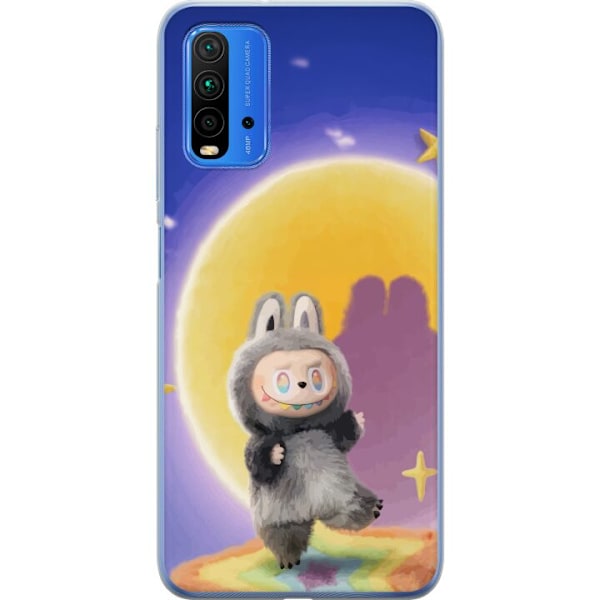 Xiaomi Redmi 9T Läpinäkyvä kuori Labubu Neon Pop - Neonvär