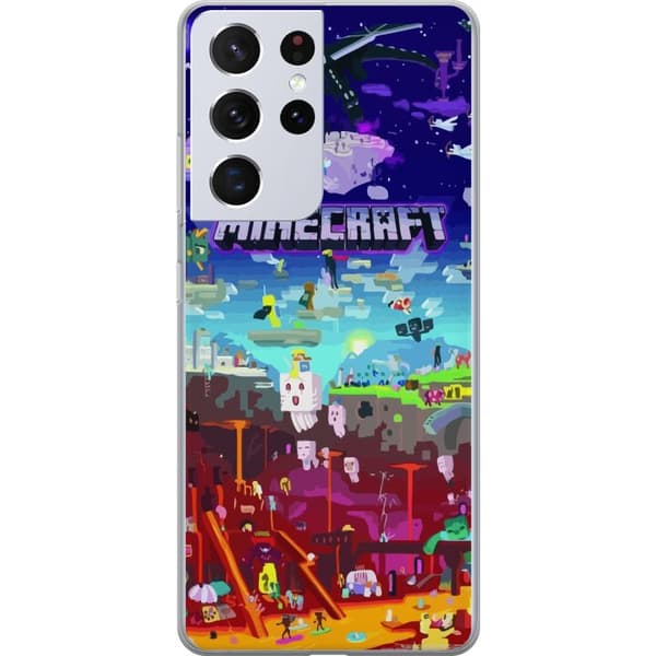 Kompatibelt Mobildeksel til Samsung Galaxy S21 Ultra 5G Minecraft