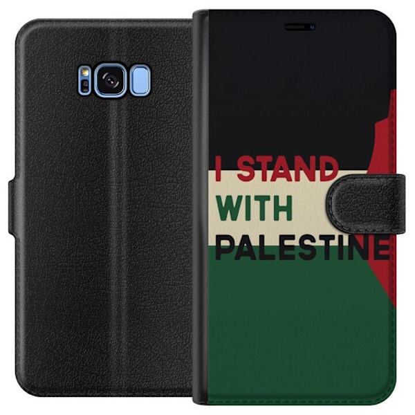 Samsung Galaxy S8 Plånboksfodral Stand with Palestine – sol